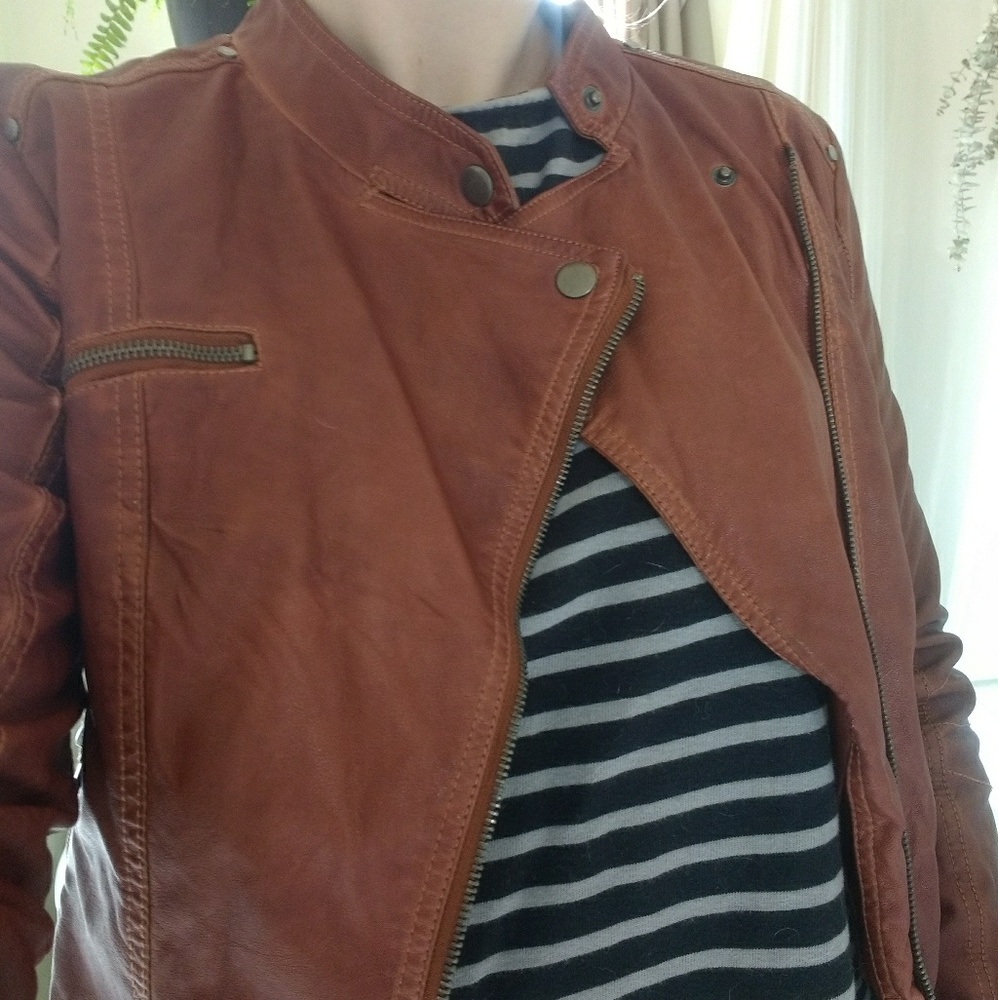 Bernardo Asymmetrical Front Zip Moto Jacket